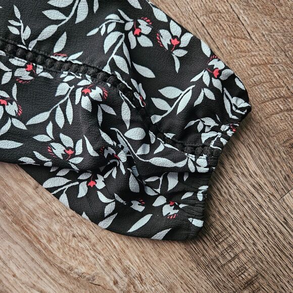 Lane Bryant Long Sleeve Ruffled Split Neck Button Blouse - Picture 7 of 7